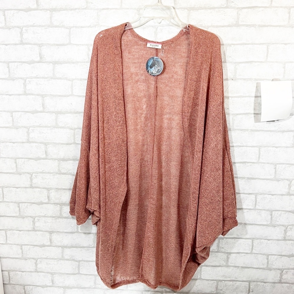 Andree by unit pink open cardigan size Medium